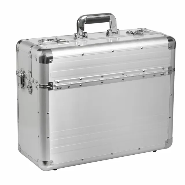 Alumaxx Betha Pilotenkoffer silber Aluminium 17 Zoll Laptopfach
