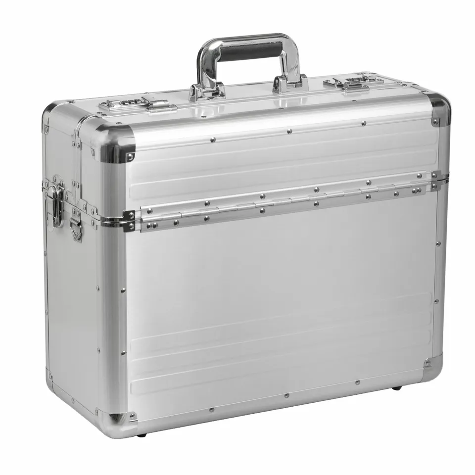 Alumaxx Betha Pilotenkoffer silber Aluminium 17 Zoll Laptopfach