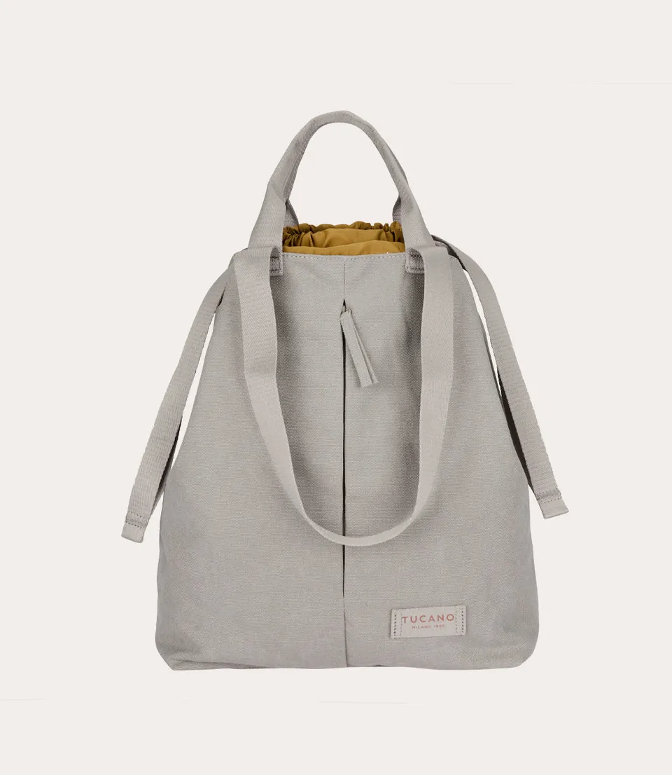 Tucano Carry Vertical Medium Shopper Grau Canvas 21,5 L