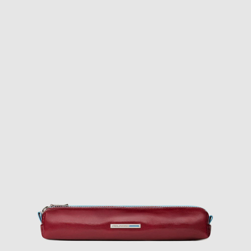 Piquadro Blue Square Stifteetui Leder Rot