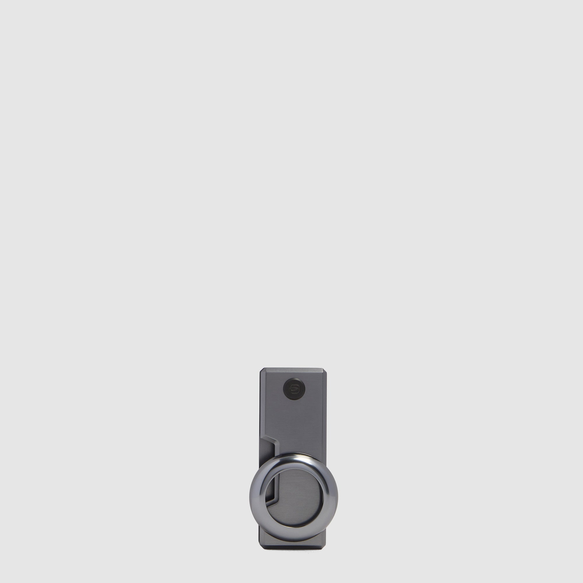 Piquadro Connequ Schlüsselanhänger Leder Schwarz für AirTag