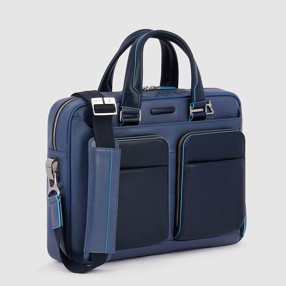 Piquadro Modus Aktentasche 15 Zoll Blau Personalisierbar