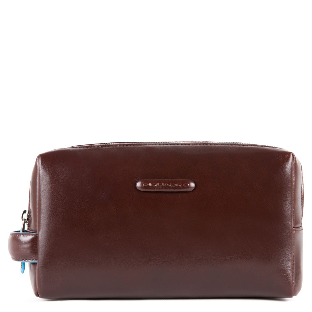 Piquadro PQ-Light Beauty Case Leder Herren 2 Fächer schwarz