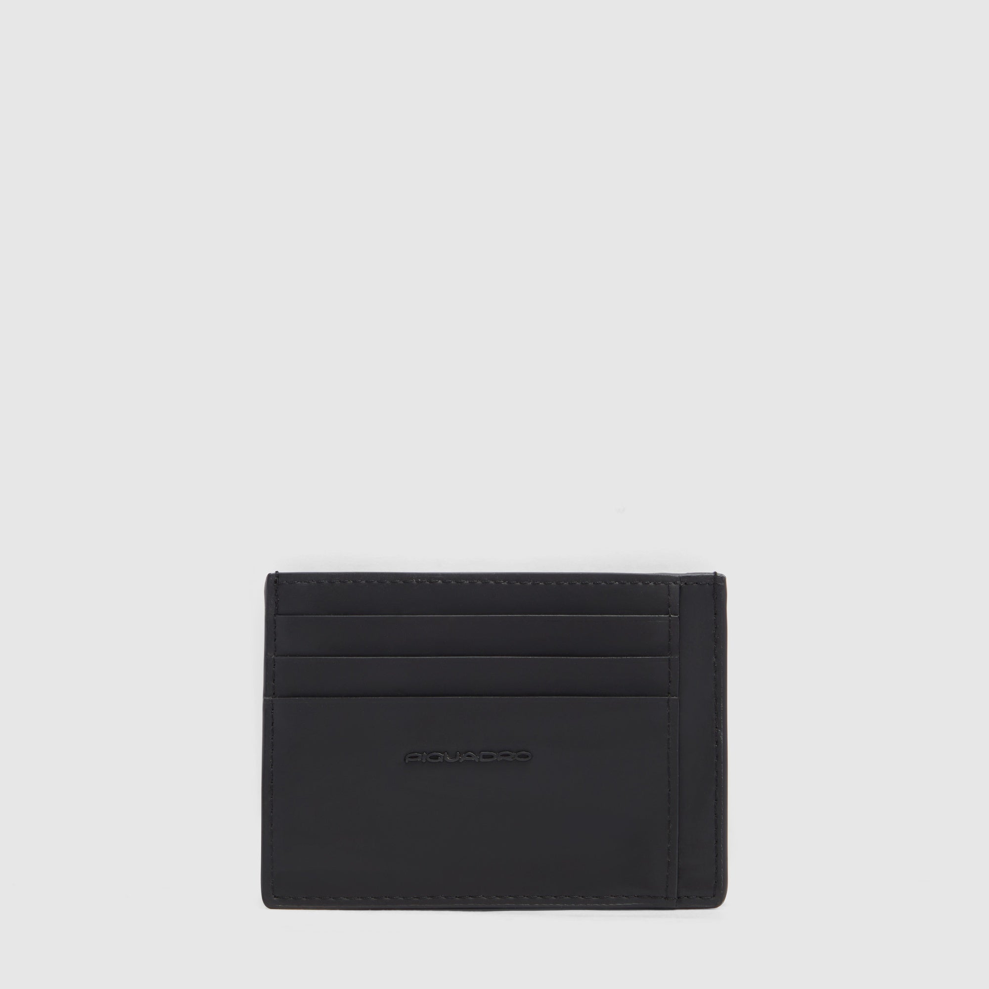 Piquadro Black Square Kartenetui Herren dünn schwarz