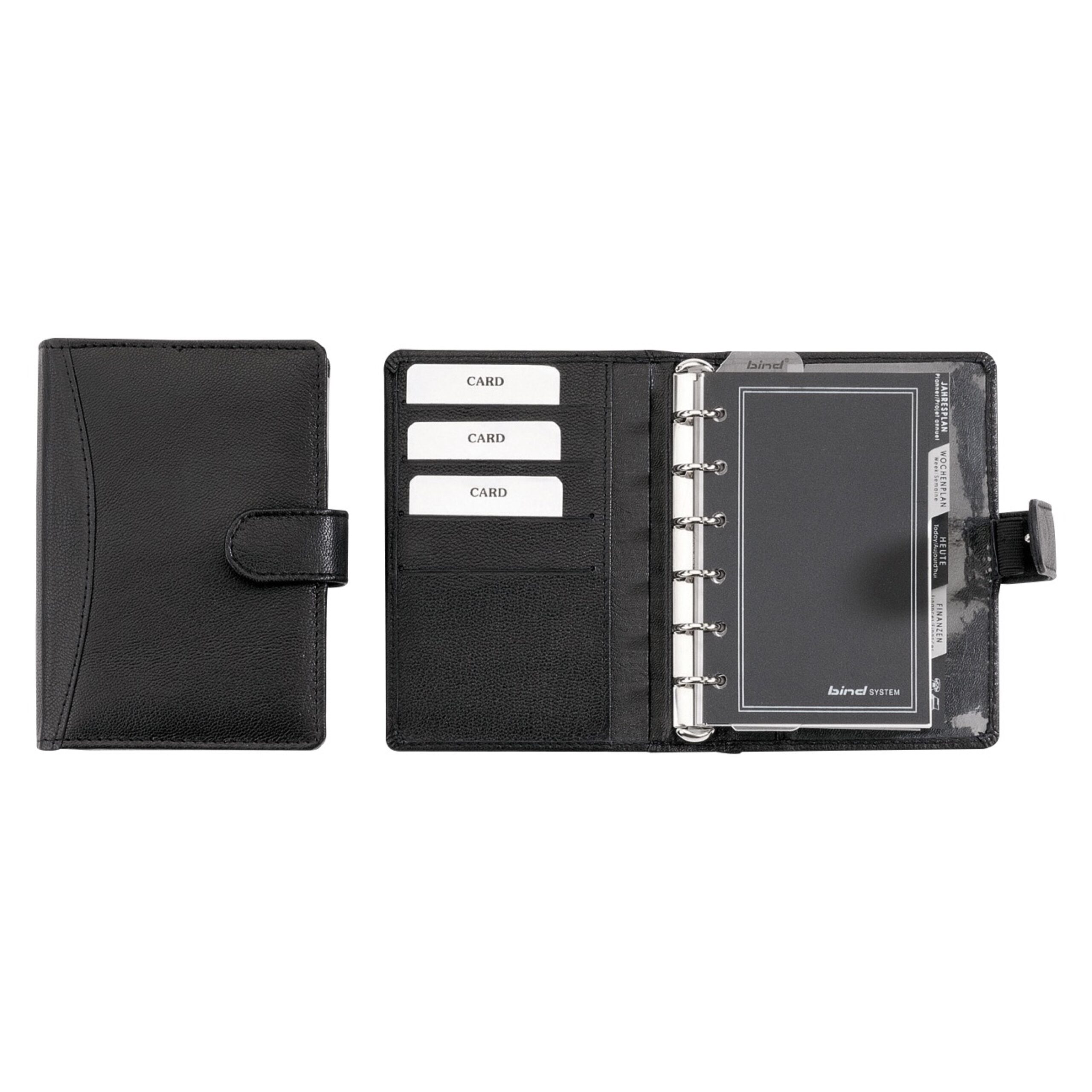 Lightpak Systemplaner A7 Schwarz Kalender 1 Woche 2 Seiten