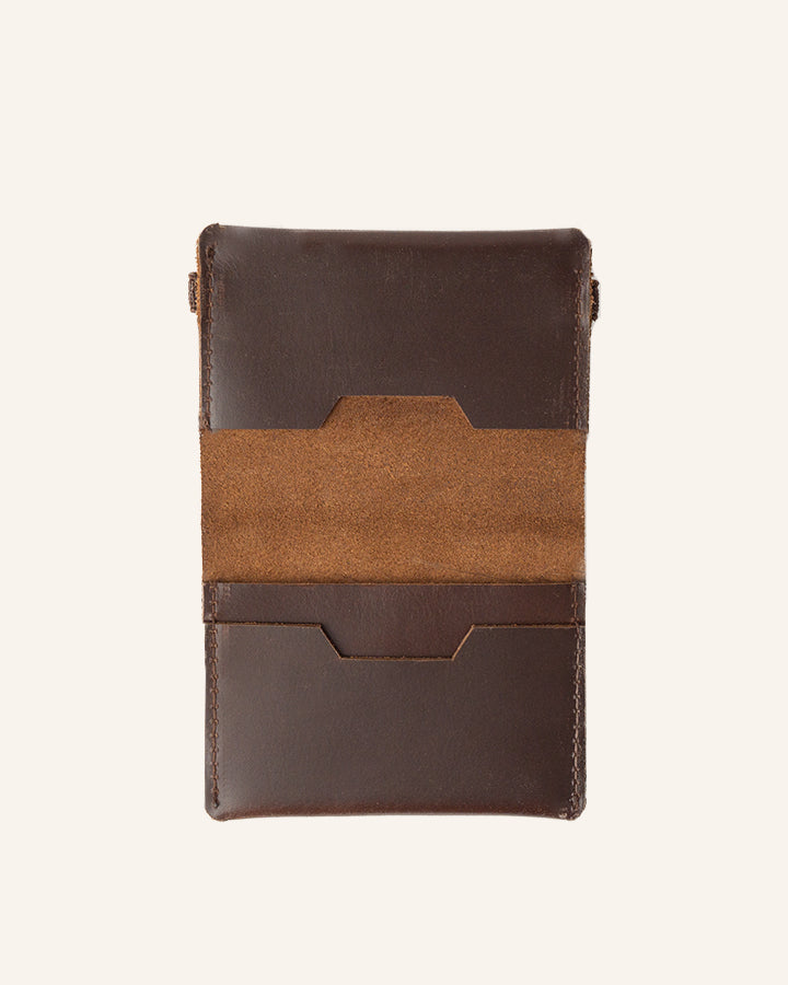 Buckle & Seam Finley Cardholder Leder Brown