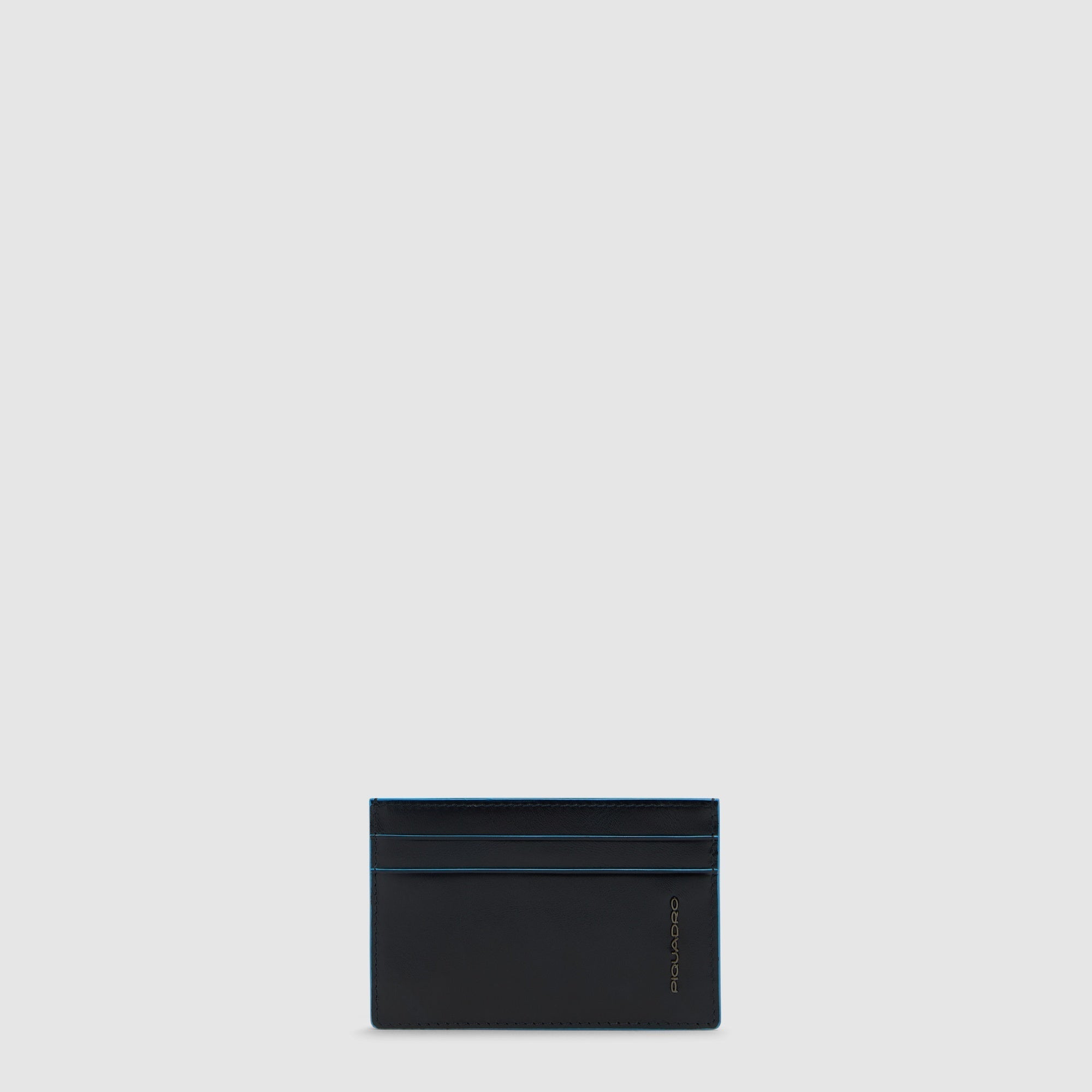 Piquadro Black Square Herren Kartenetui Leder Blau