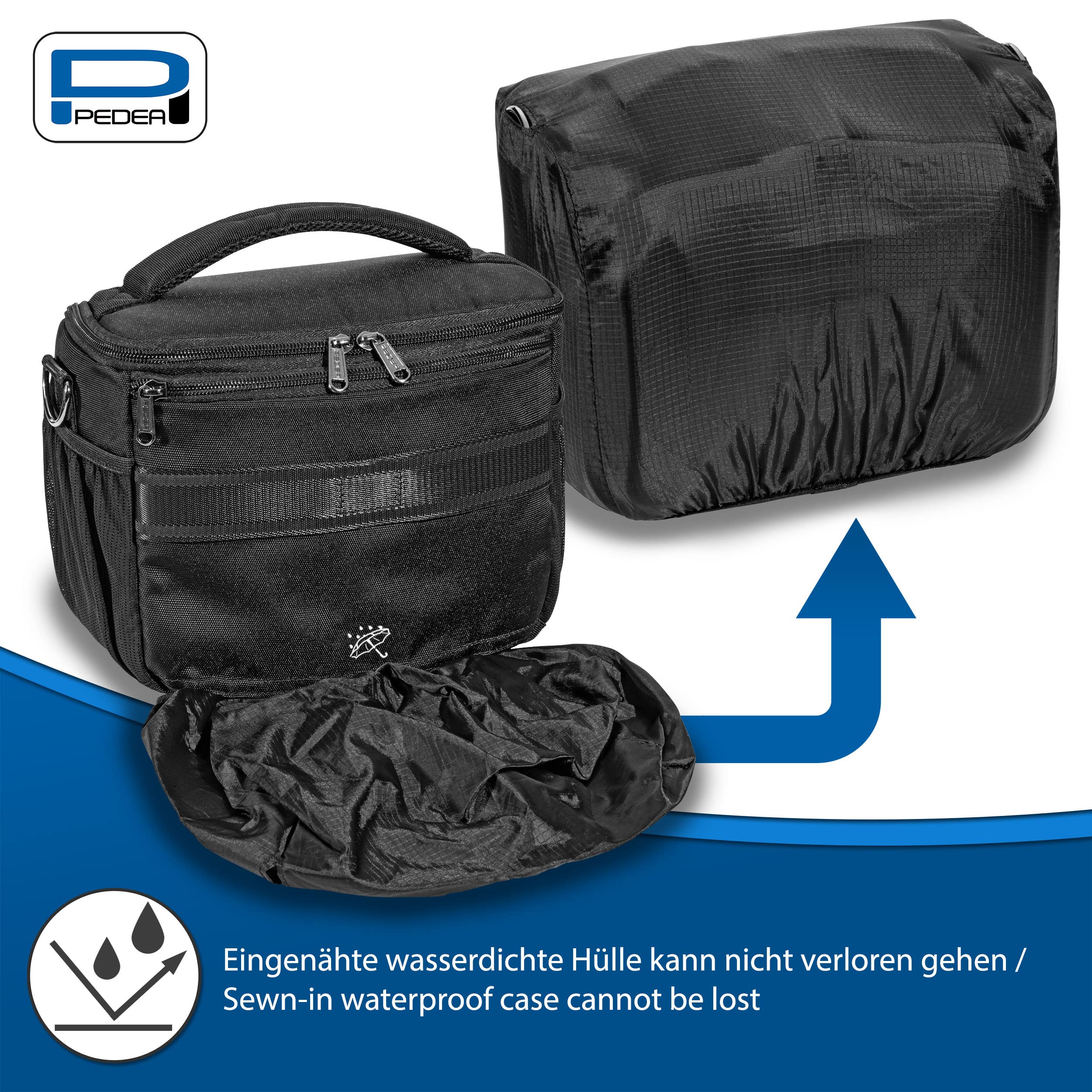 Pedea Guard Kameratasche Schwarz Messenger