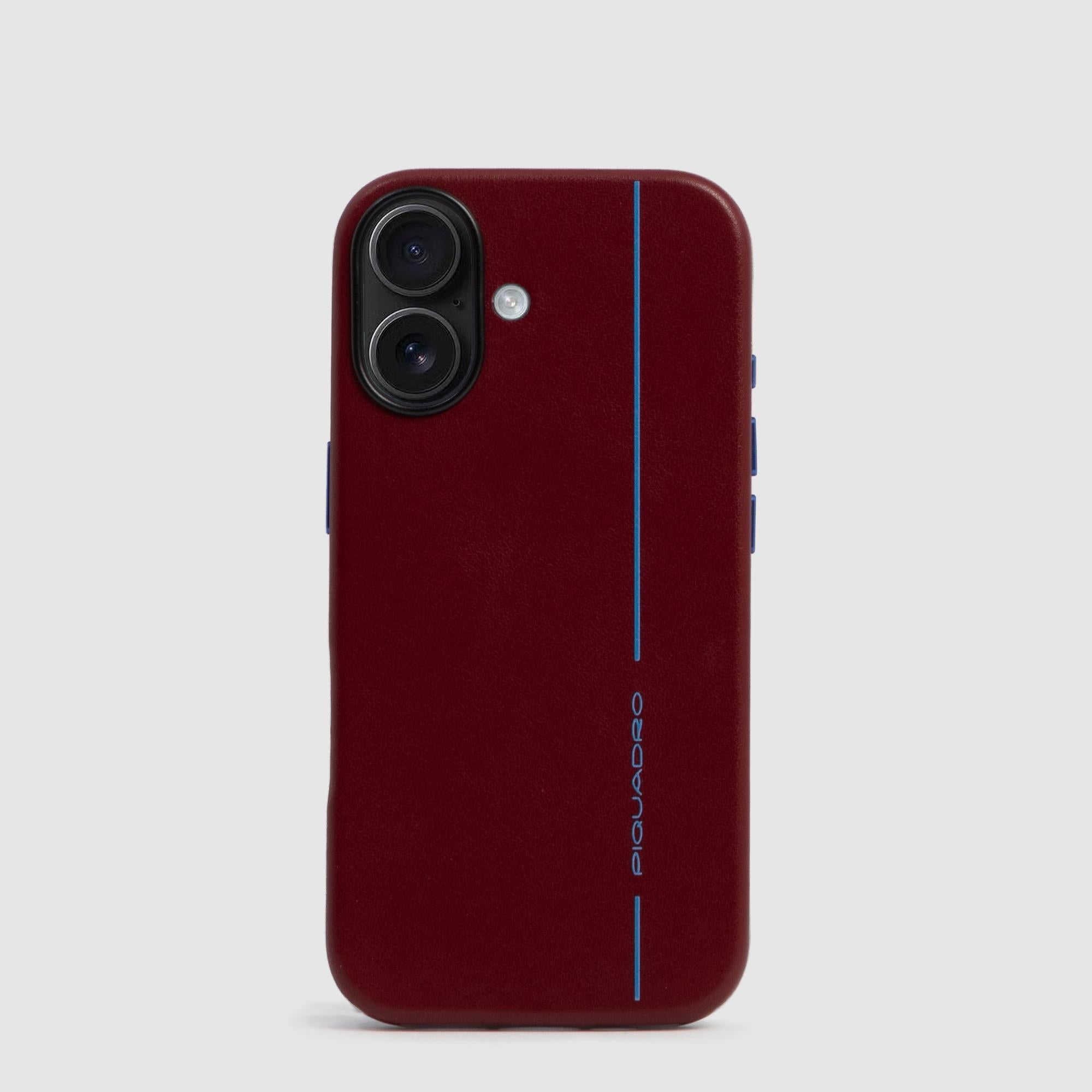 Piquadro BagMotic iPhone 17 Handyhülle Leder MagSafe Rot