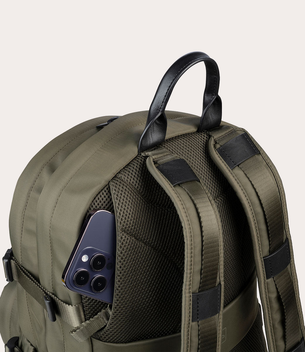 Tucano Desert Premium 15,6 Zoll Rucksack Grün Leder