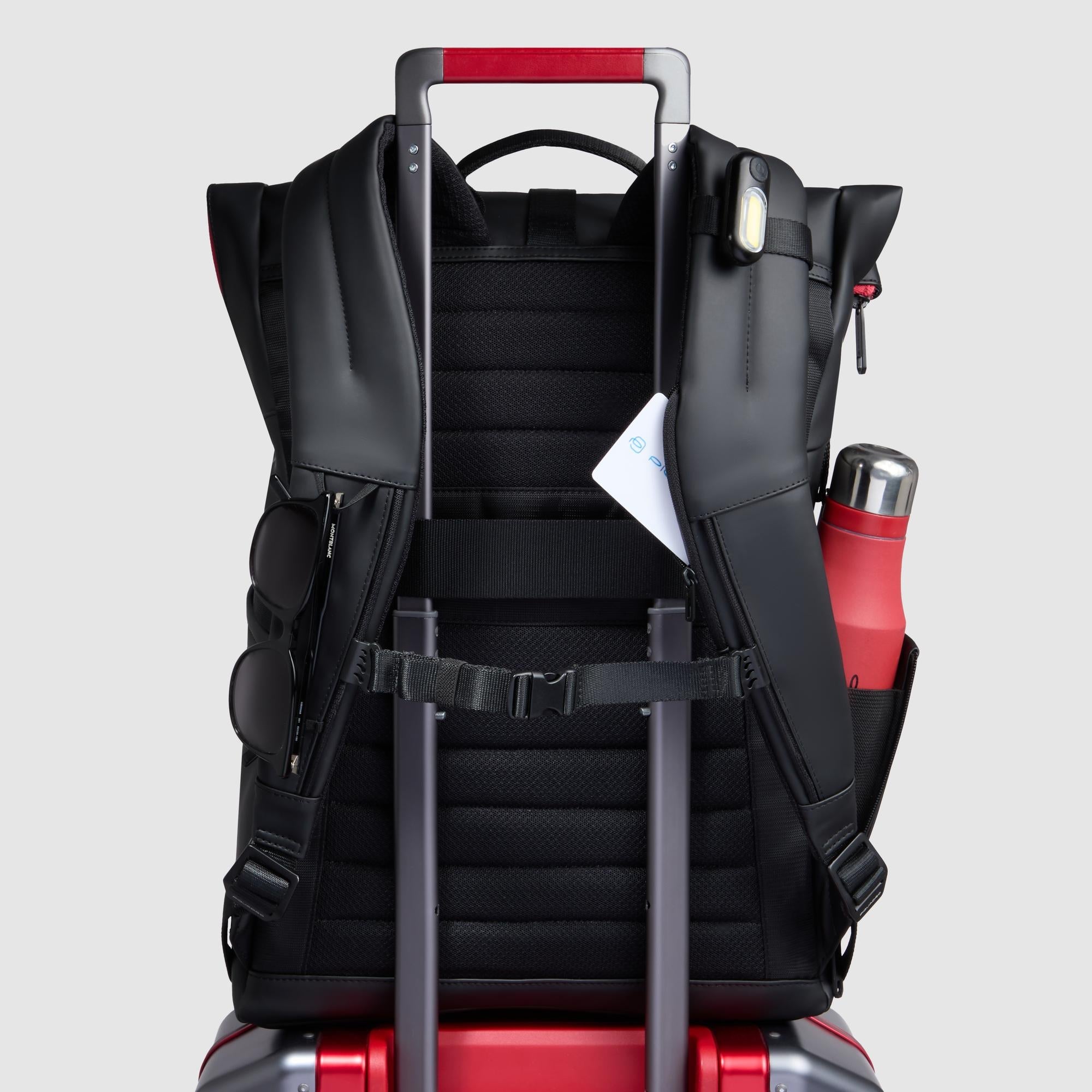 Piquadro x Ducati Rucksack 15,6 Zoll Roll-Top Schwarz