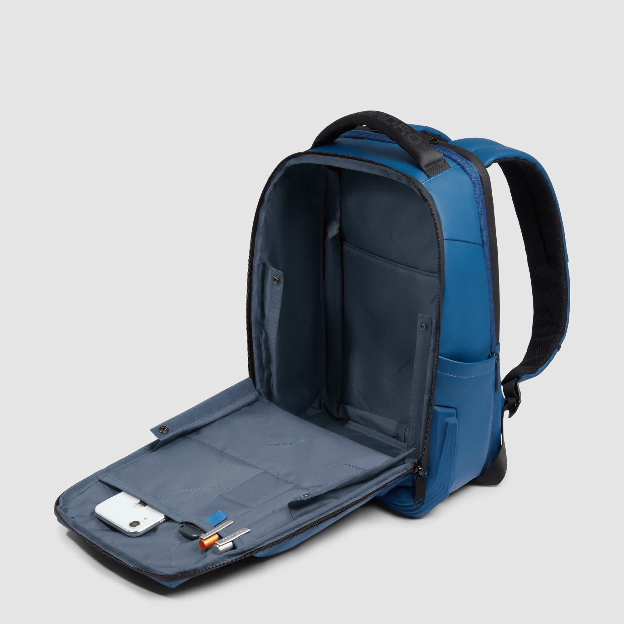 Piquadro Rover Reise-Rucksack 14 Zoll Schwarz Handgepäck RFID