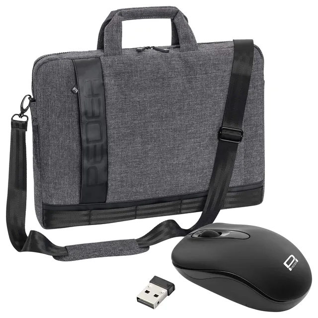 Pedea Fancy 15,6 Zoll Notebooktasche grau mit Maus