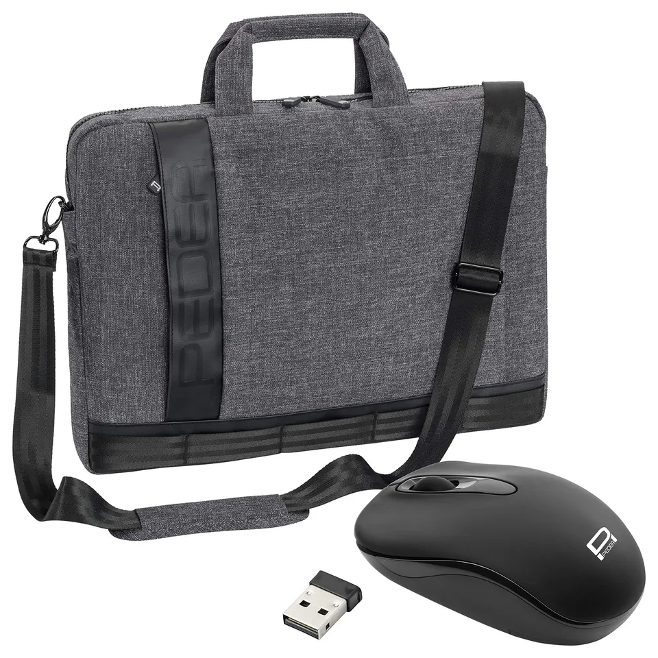 Pedea Fancy 15,6 Zoll Notebooktasche grau mit Maus
