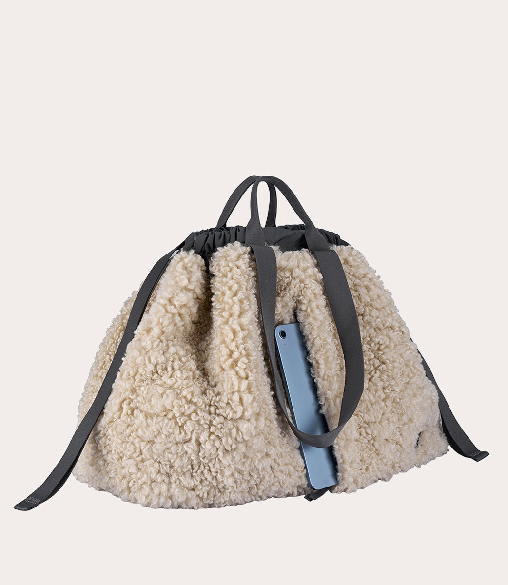 Tucano Carry Sheep Large Weekender Weiß Plüsch