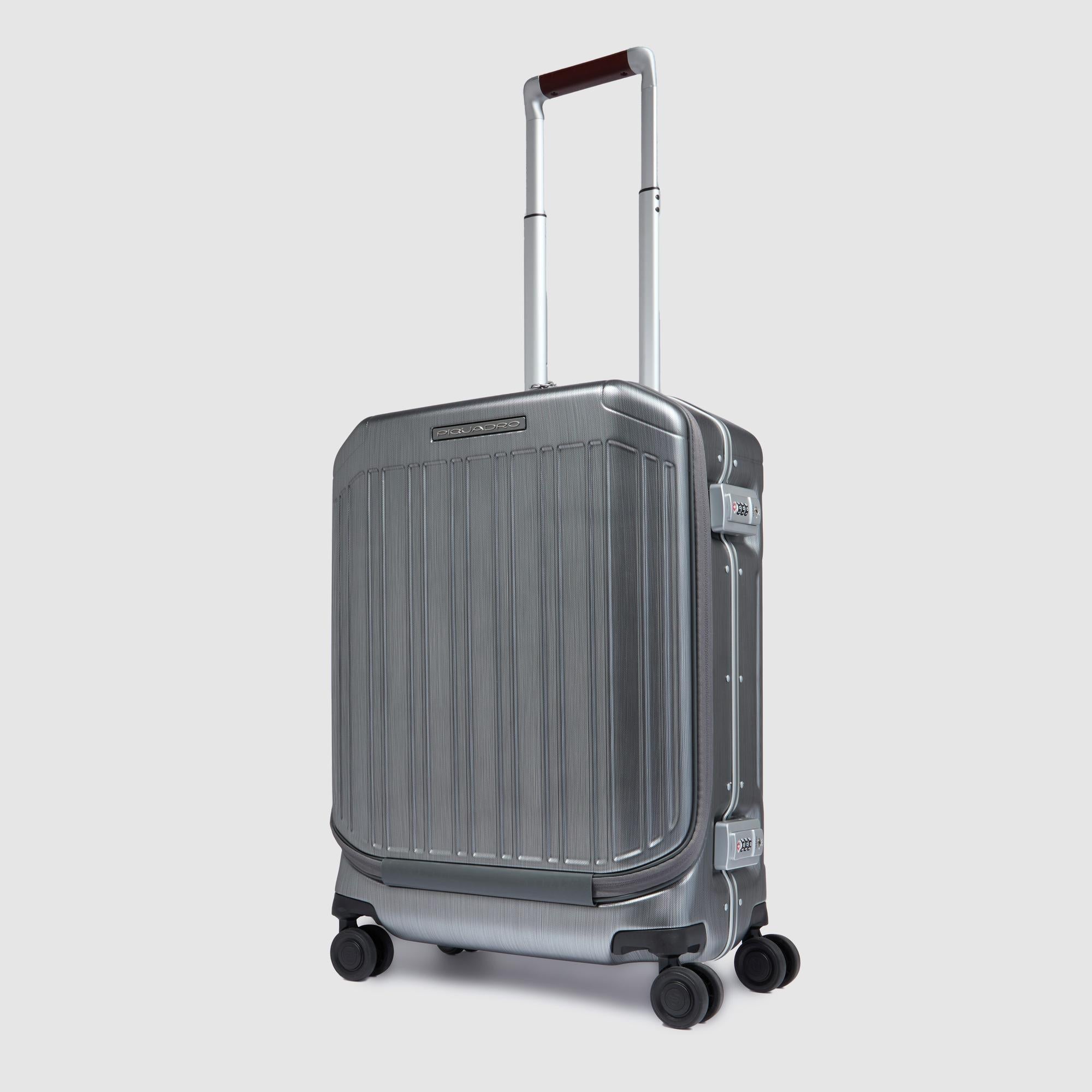 Piquadro PQ-Light Trolley Kabine 17,3 Zoll 4 Rollen