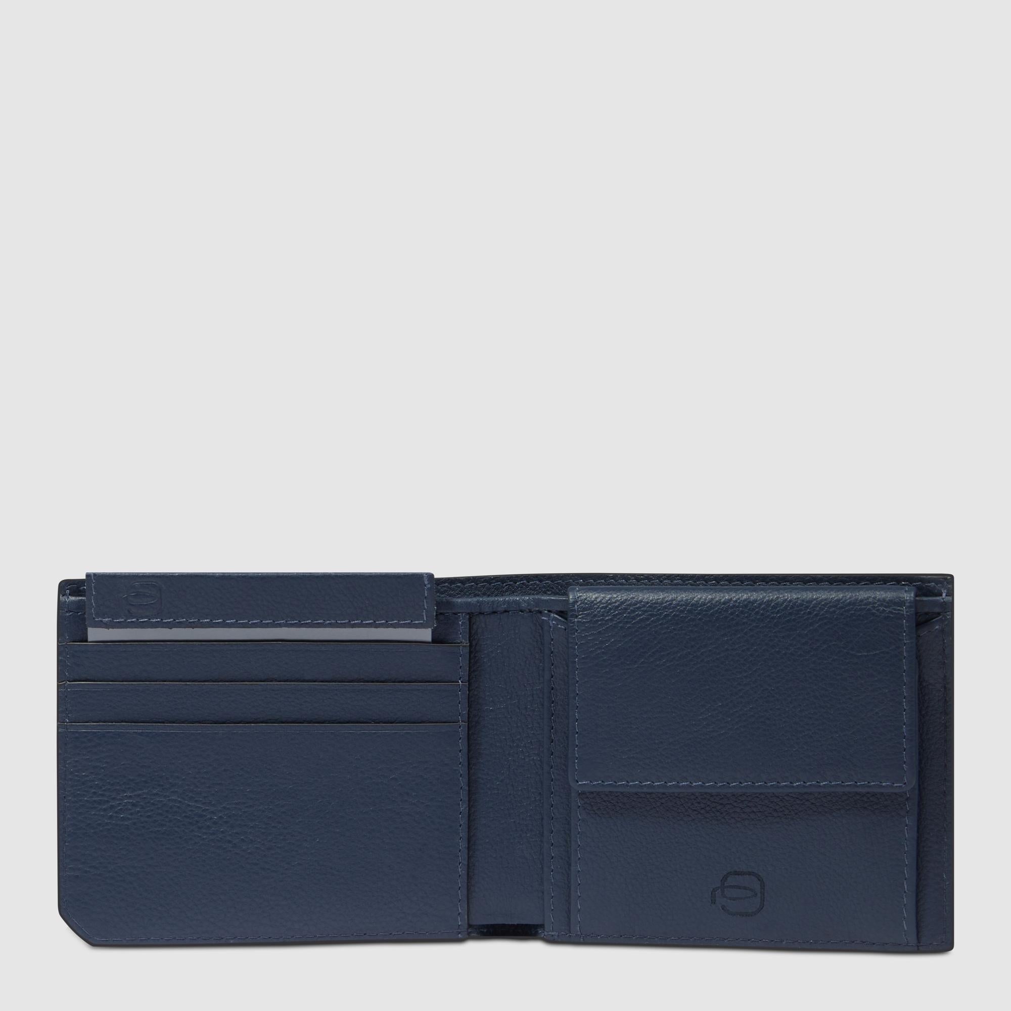 Piquadro Blue Square Geldbörse BLU RFID Münzfach