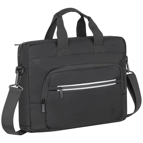 RIVACASE Borneo Laptoptasche 14 Zoll Schwarz recycelt wasserdicht