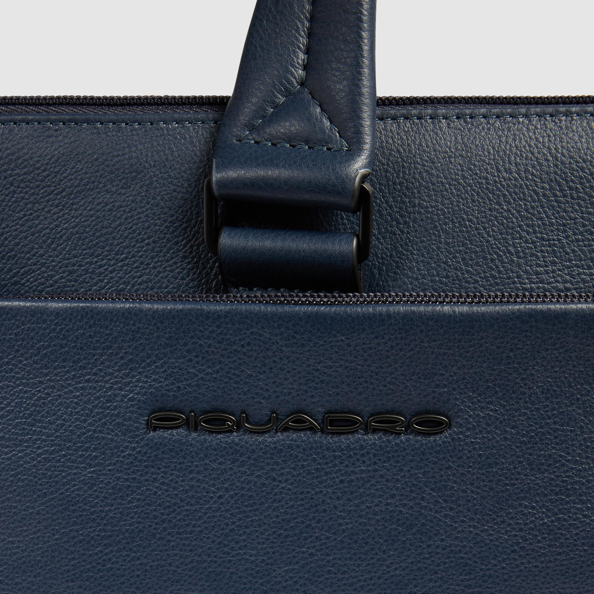 Piquadro Modus Laptoptasche 15,6 Zoll Schwarz erweiterbar