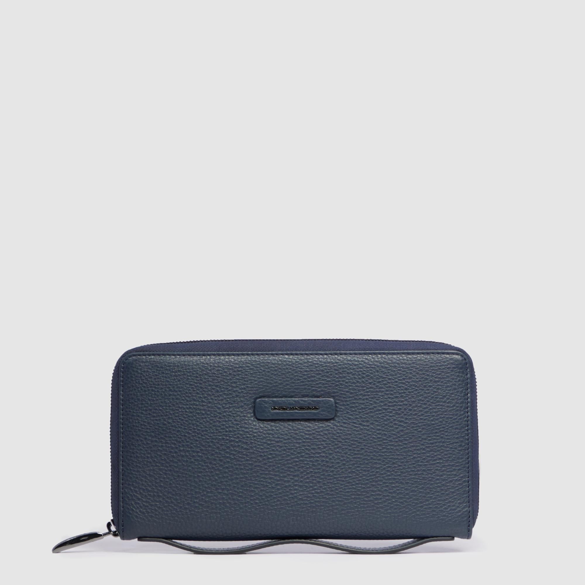 Piquadro Black Square Pochette Leder Schwarz Herren