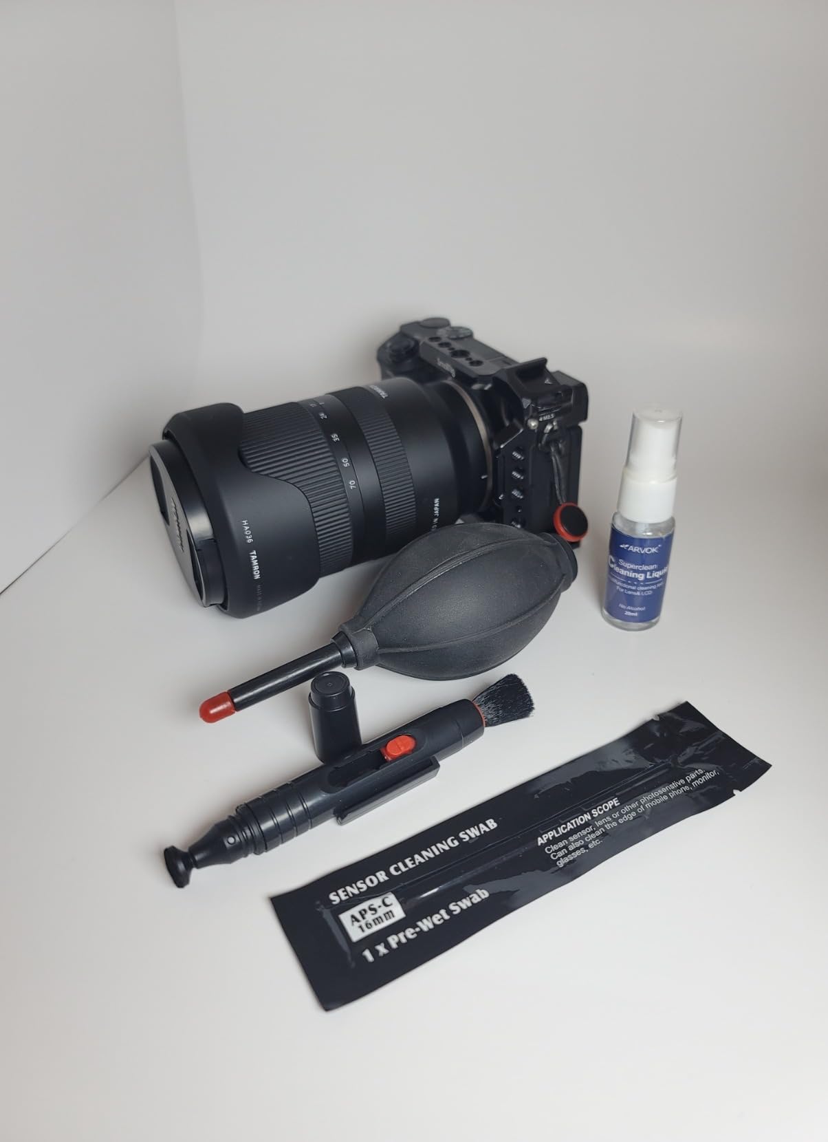 ARVOK Travel Kamera Reinigungsset 32-tlg mit Tasche Blasebalg