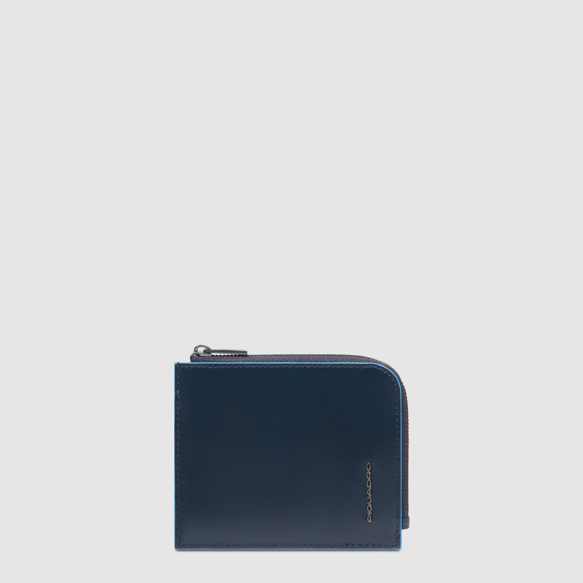 Piquadro Blue Square Kartenetui Herren Leder RFID Schwarz