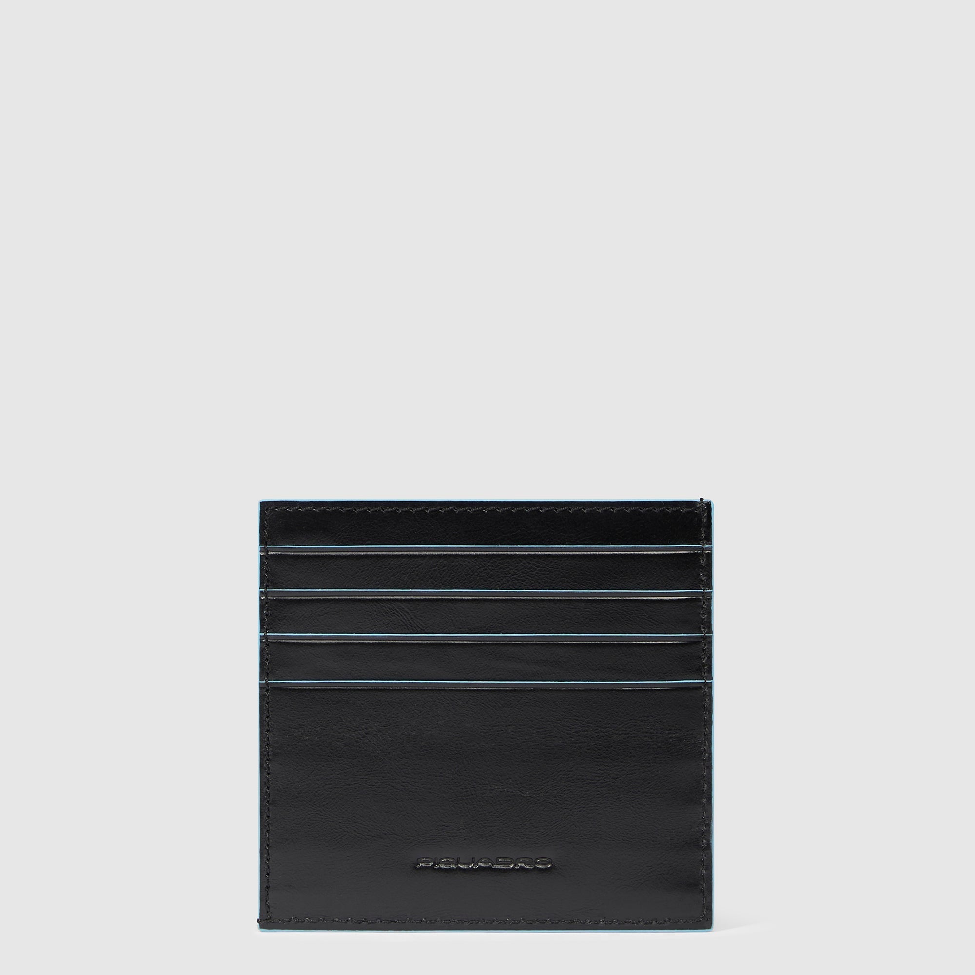 Piquadro Black Square Kartenetui Leder schwarz RFID