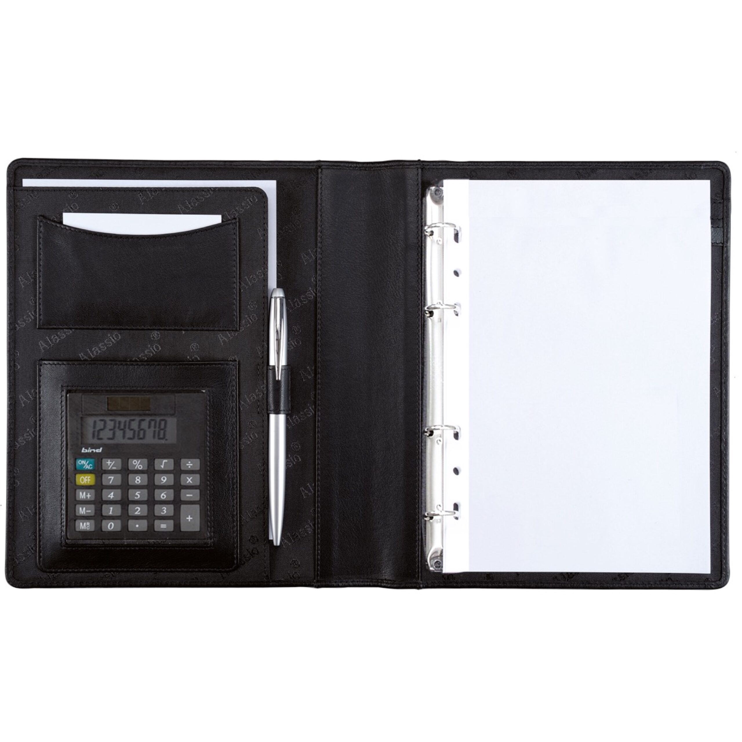 Lightpak BENACO Ringbuchmappe A5 schwarz Kunstleder