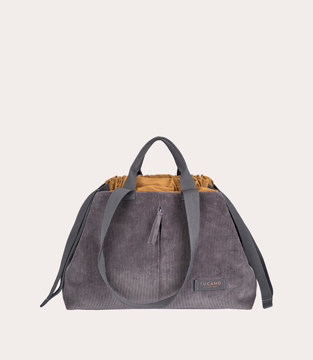 Tucano Carry Corduroy Medium Shopper Grün Samt