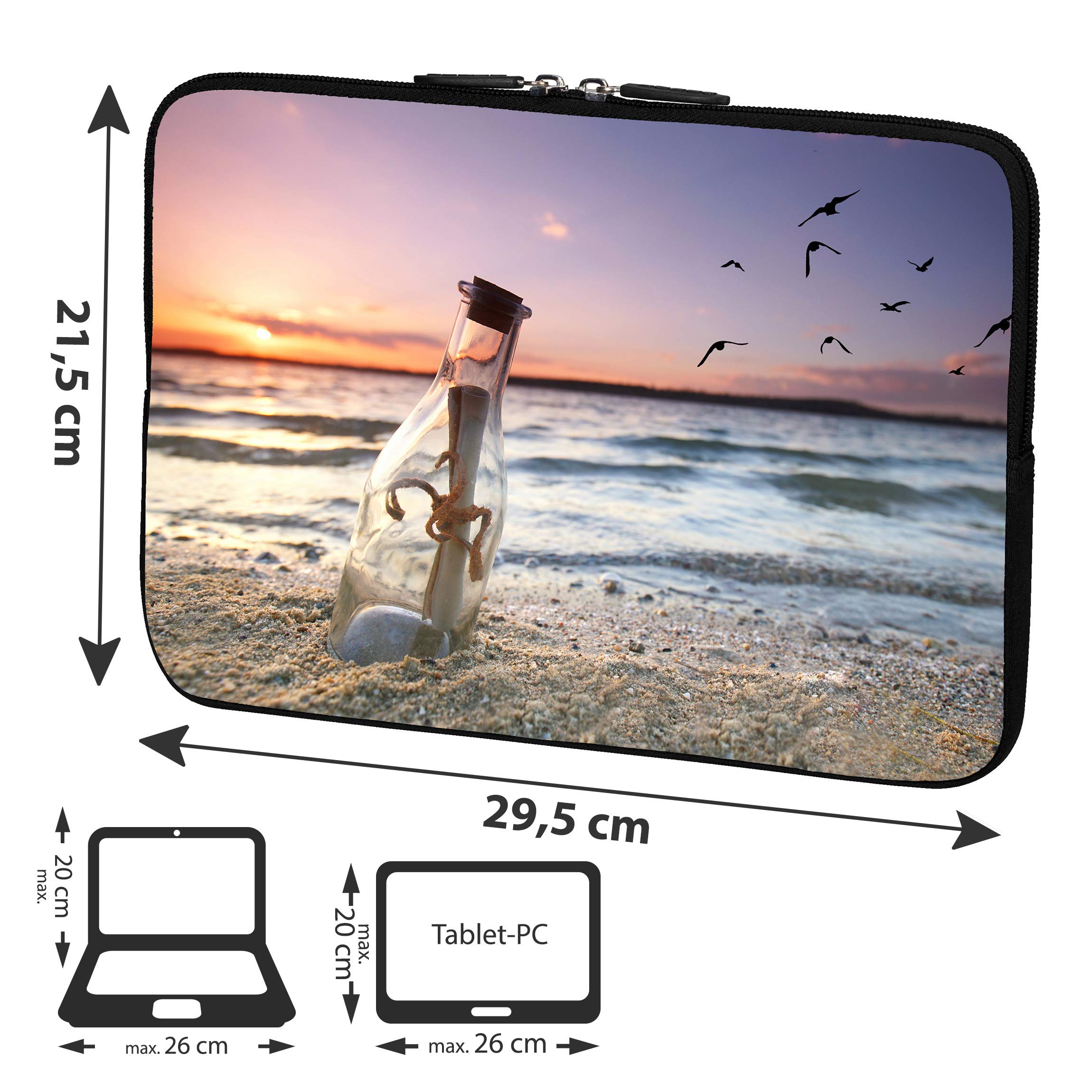 Pedea Tablet-Zubehör Tasche 10,1 Zoll Neopren Message Bottle