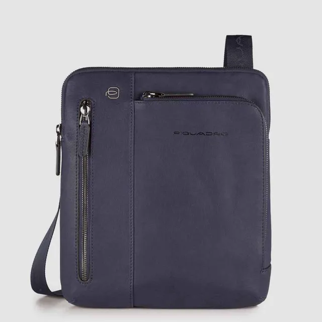 Piquadro Urban Umhängetasche Leder Herren Schwarz iPad