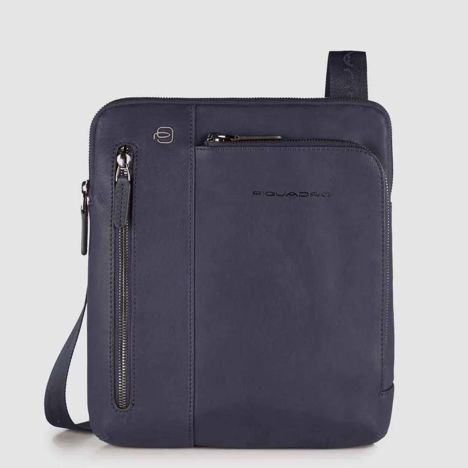 Piquadro Urban Umhängetasche Leder Herren Schwarz iPad