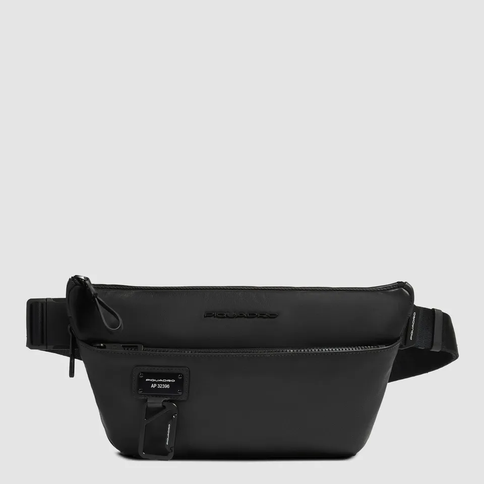 Piquadro Corner 2.0 Bauchtasche N Leder erweiterbar