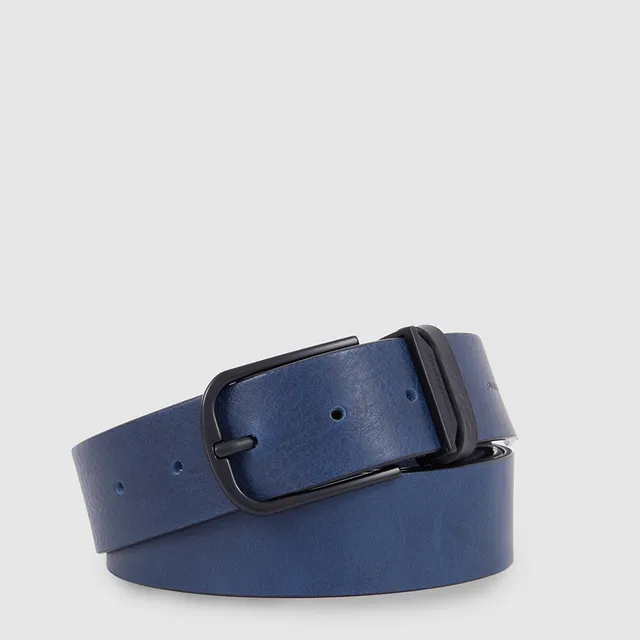 Piquadro Blue Square Gürtel Herren Leder schwarz Dornschliesse