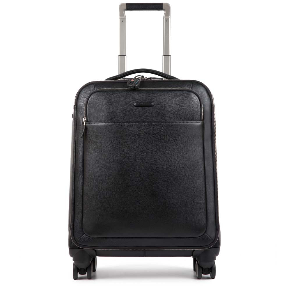 Piquadro PQ-Light Kabinentrolley 4 Rollen Laptop Schwarz