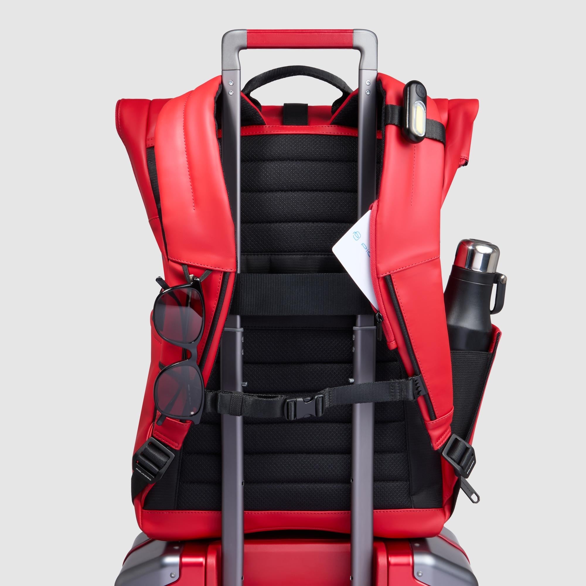 Piquadro x Ducati Rucksack 15,6 Zoll Roll-Top Schwarz