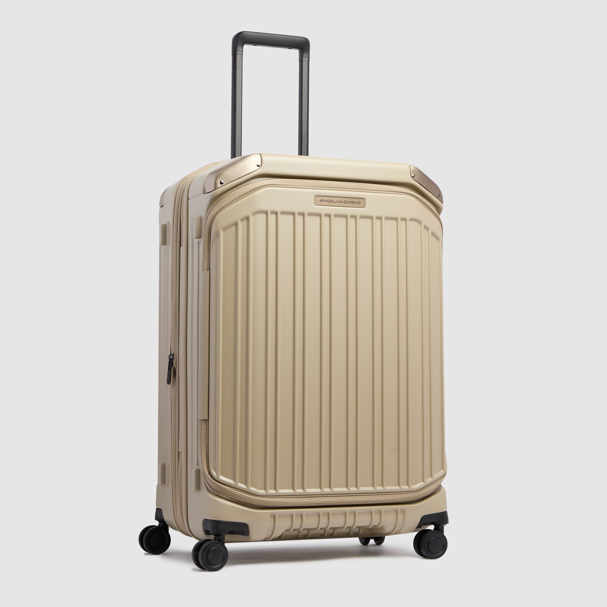 Piquadro PQLM Trolley M Hartschale 4 Rollen Schwarz erweiterbar
