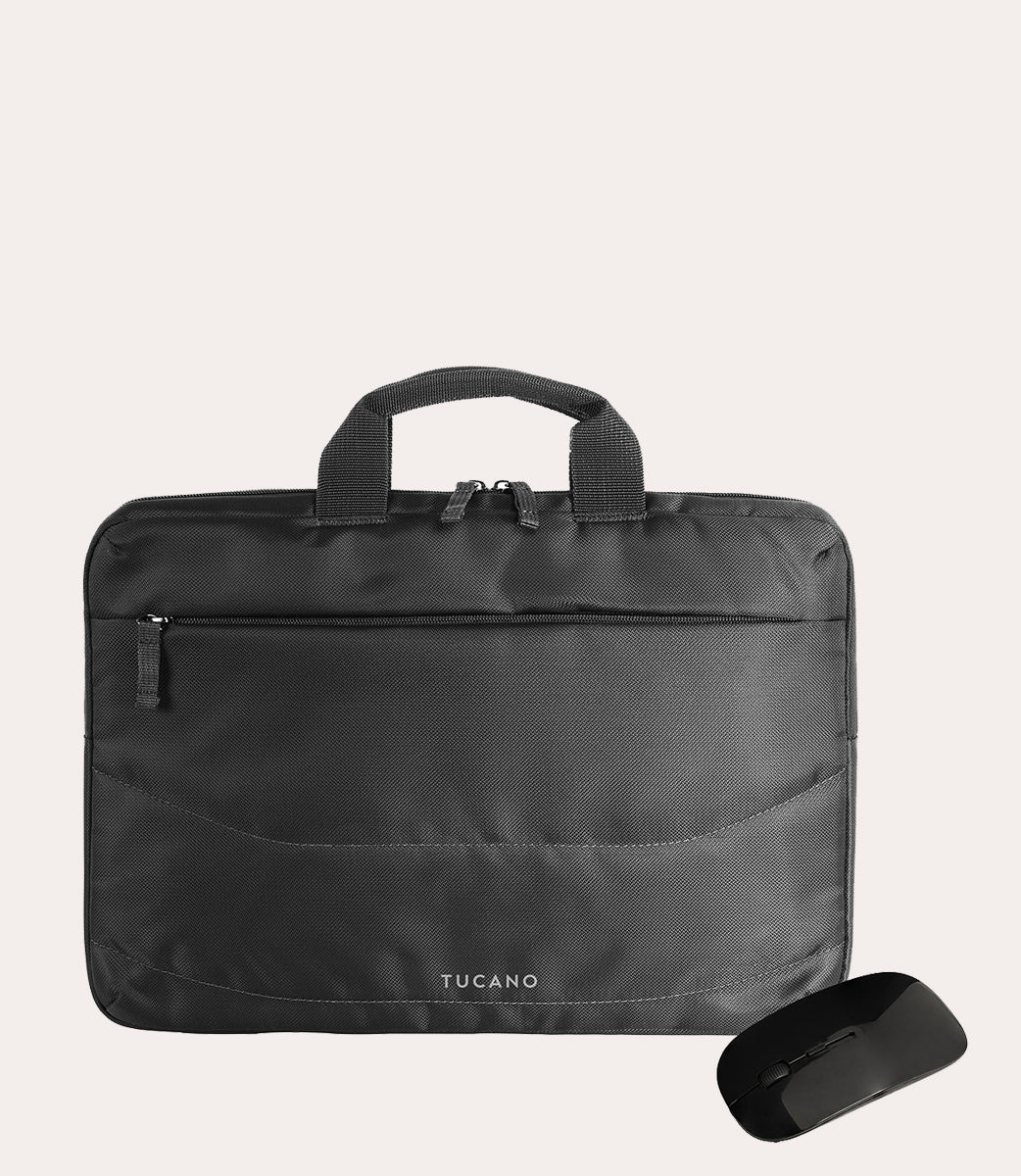 Tucano Idea Bundle 14 Zoll Laptoptasche Schwarz mit Maus