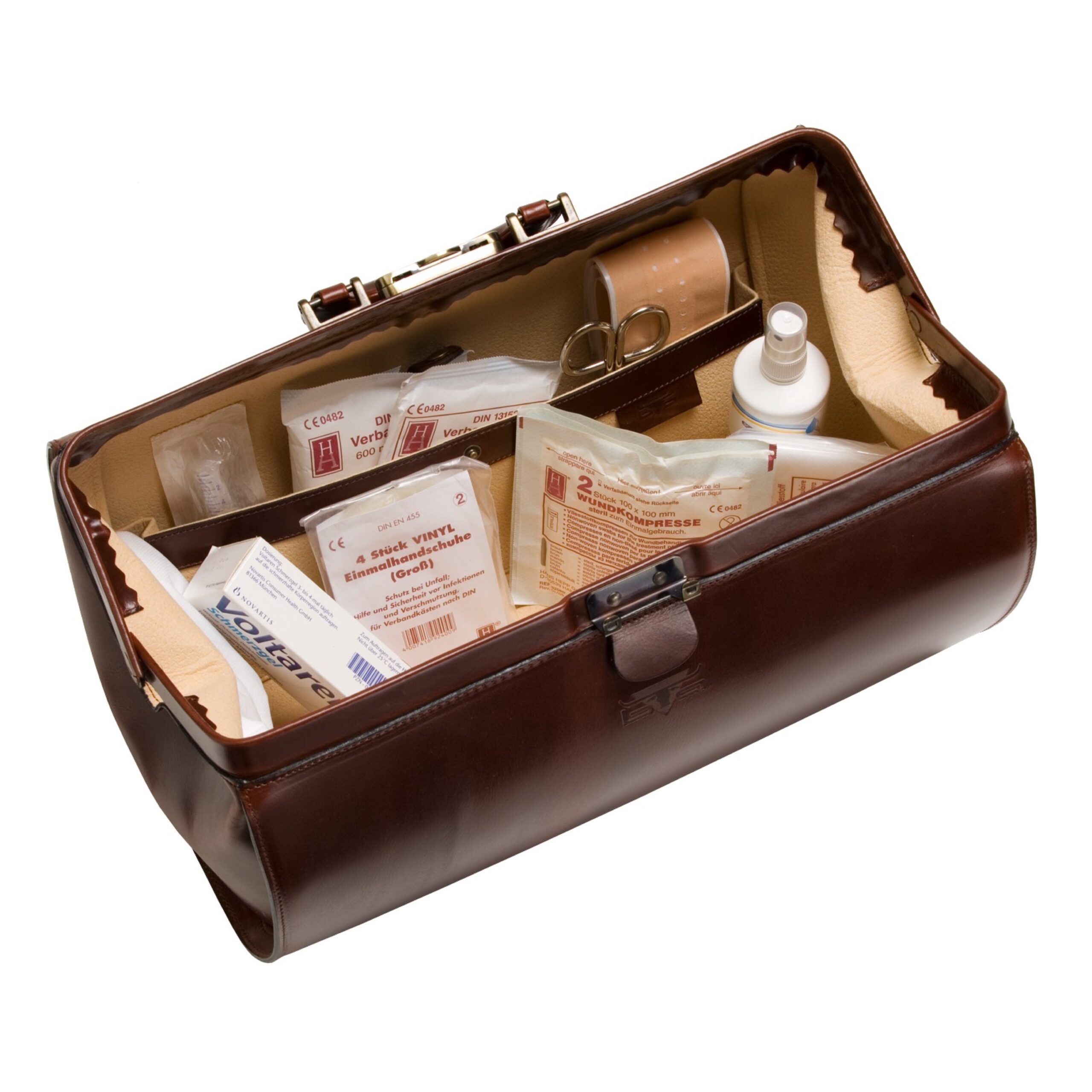 Lightpak Doktorentasche HANVER Aktentasche Braun Sattelleder Schloss
