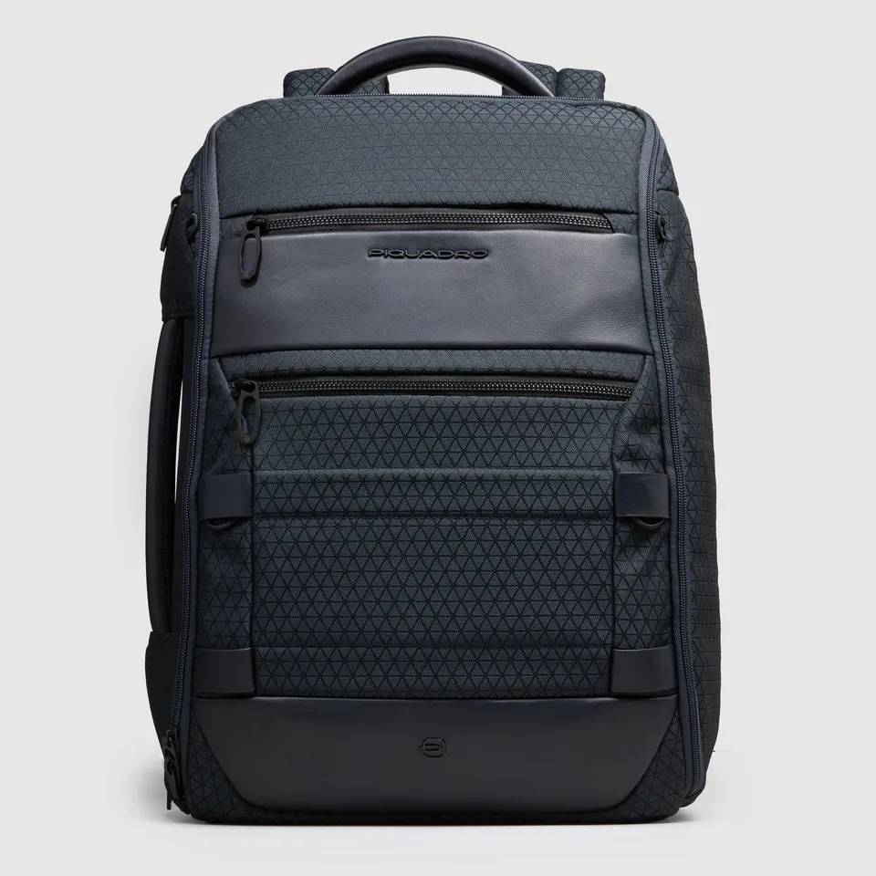 Piquadro Rover Rucksack 17,3 Zoll modular Schwarz