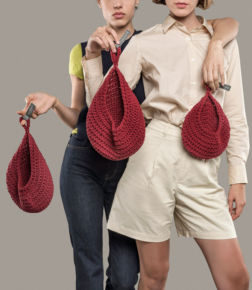 Tucano Kitchen Wandtasche 3er Bordeaux Gewebe