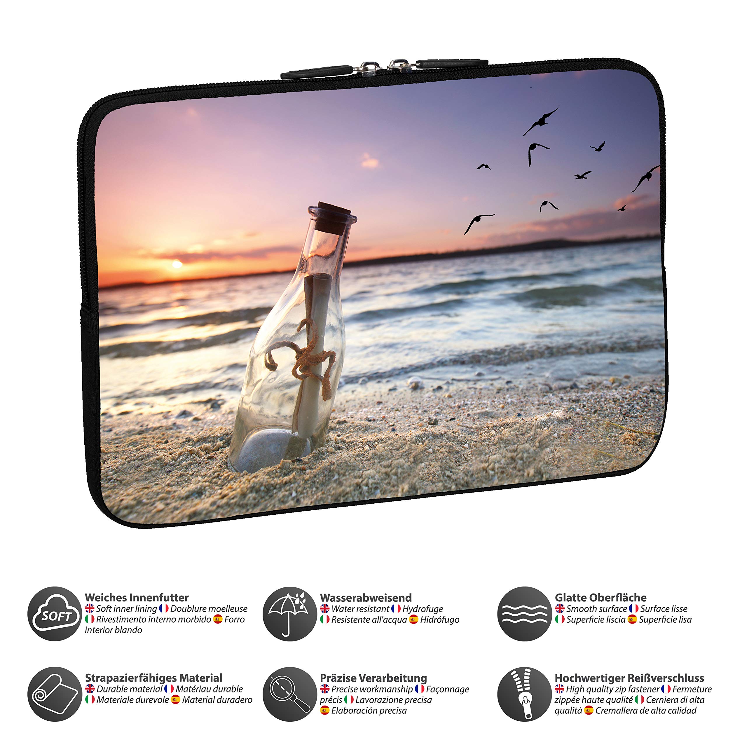 Pedea Tablet-Zubehör Tasche 10,1 Zoll Neopren Message Bottle