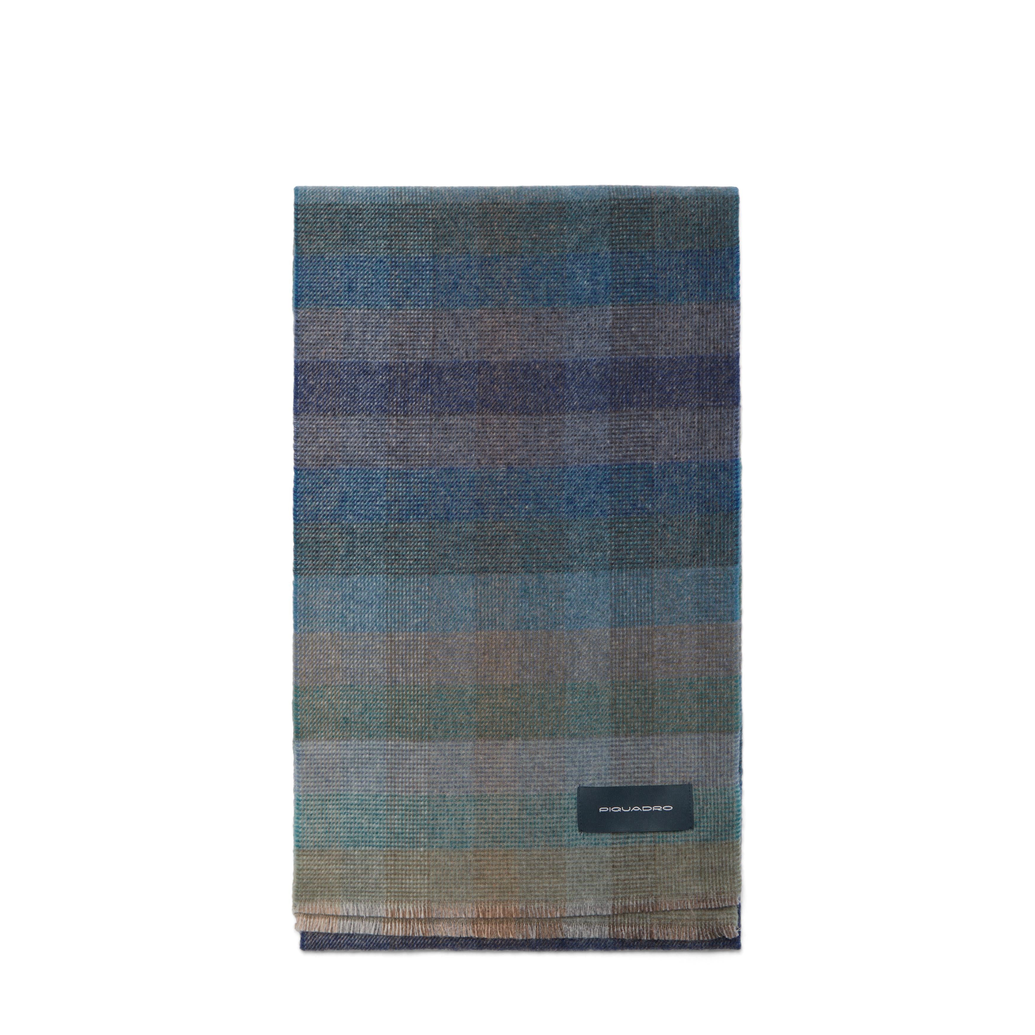Piquadro Urban Schal Merinowolle 100% Blau Mohair-Effekt