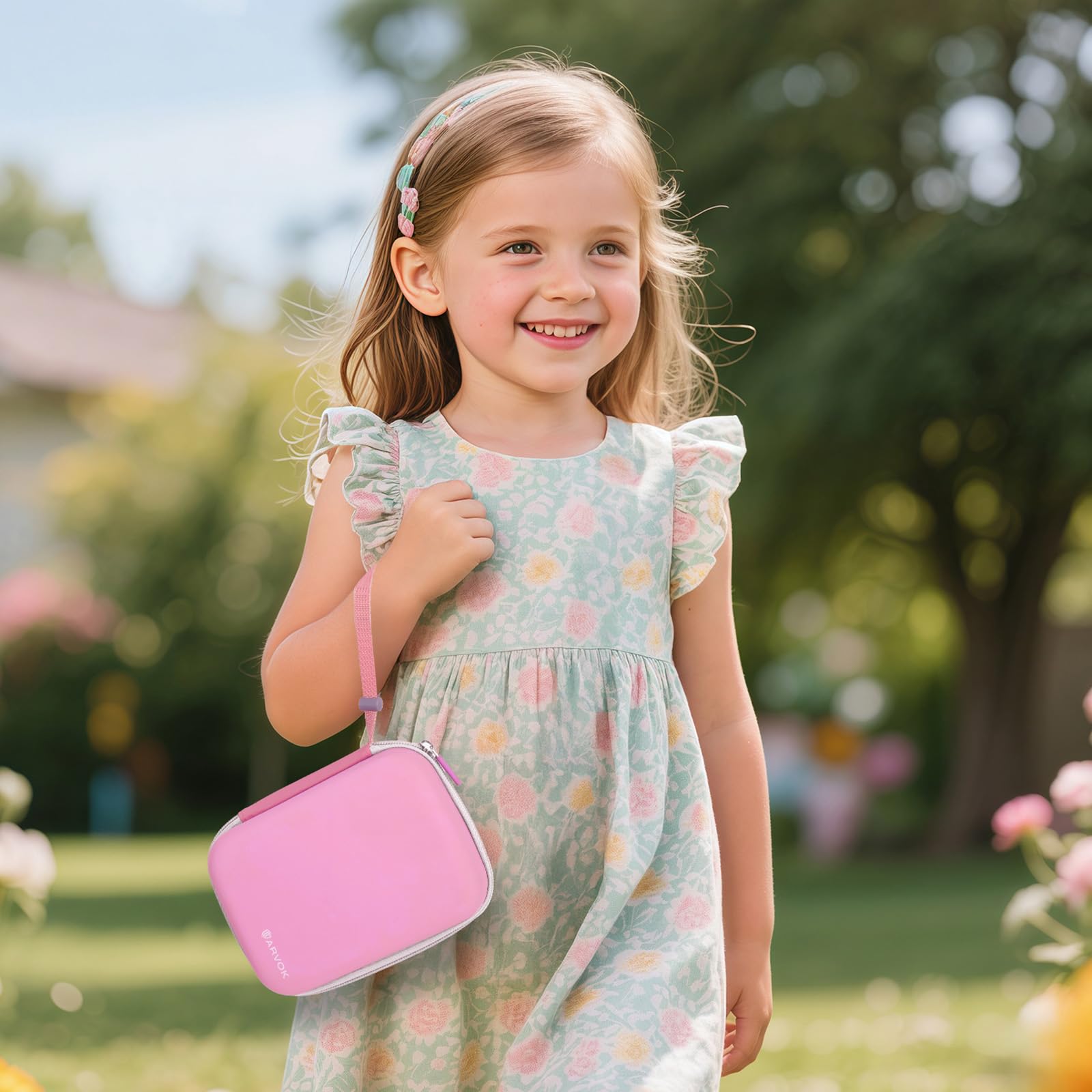 Arvok Travel Accessories Kamera Tasche Rosa für Kinderkamera