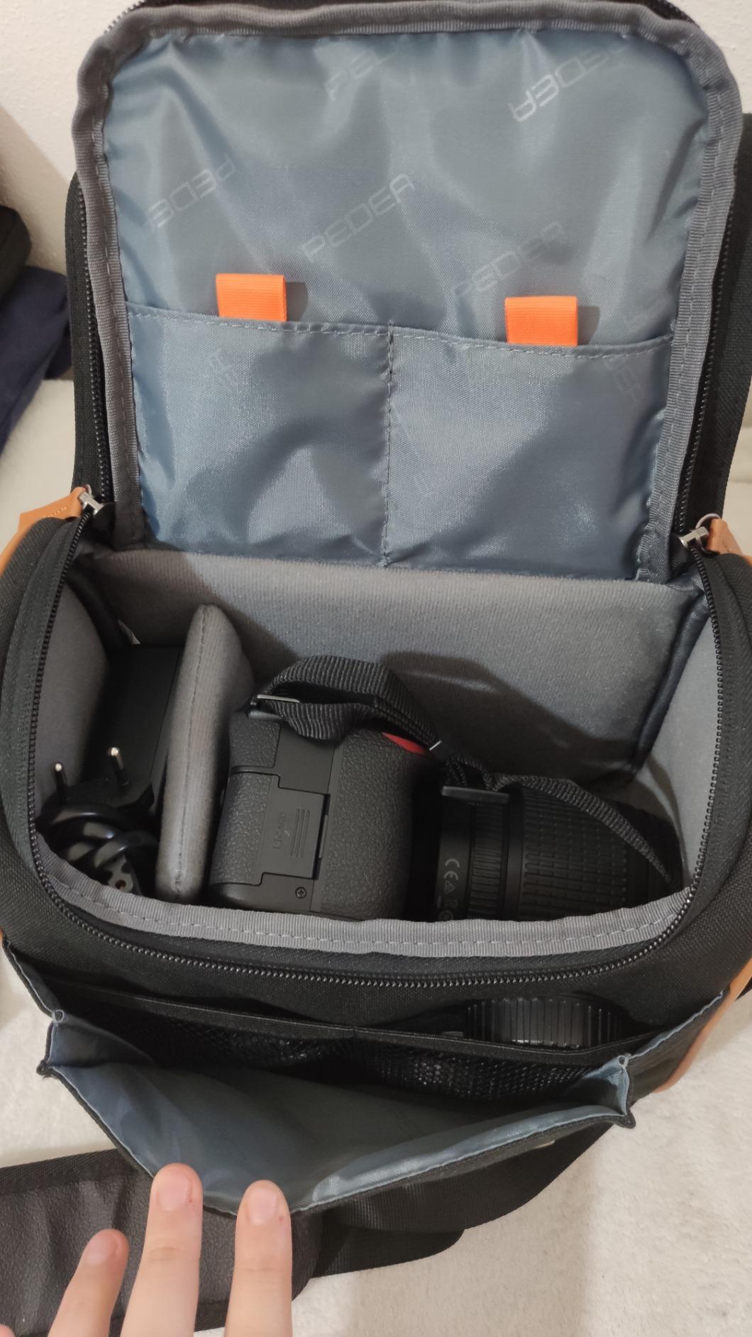 Pedea Vintage Kameratasche XL Schwarz DSLR Systemkamera Tasche