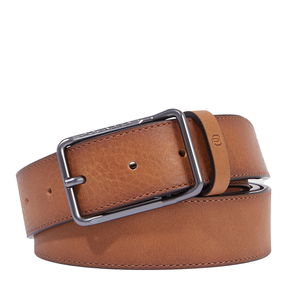 Piquadro Blue Square Gürtel Herren Leder Dorn blau