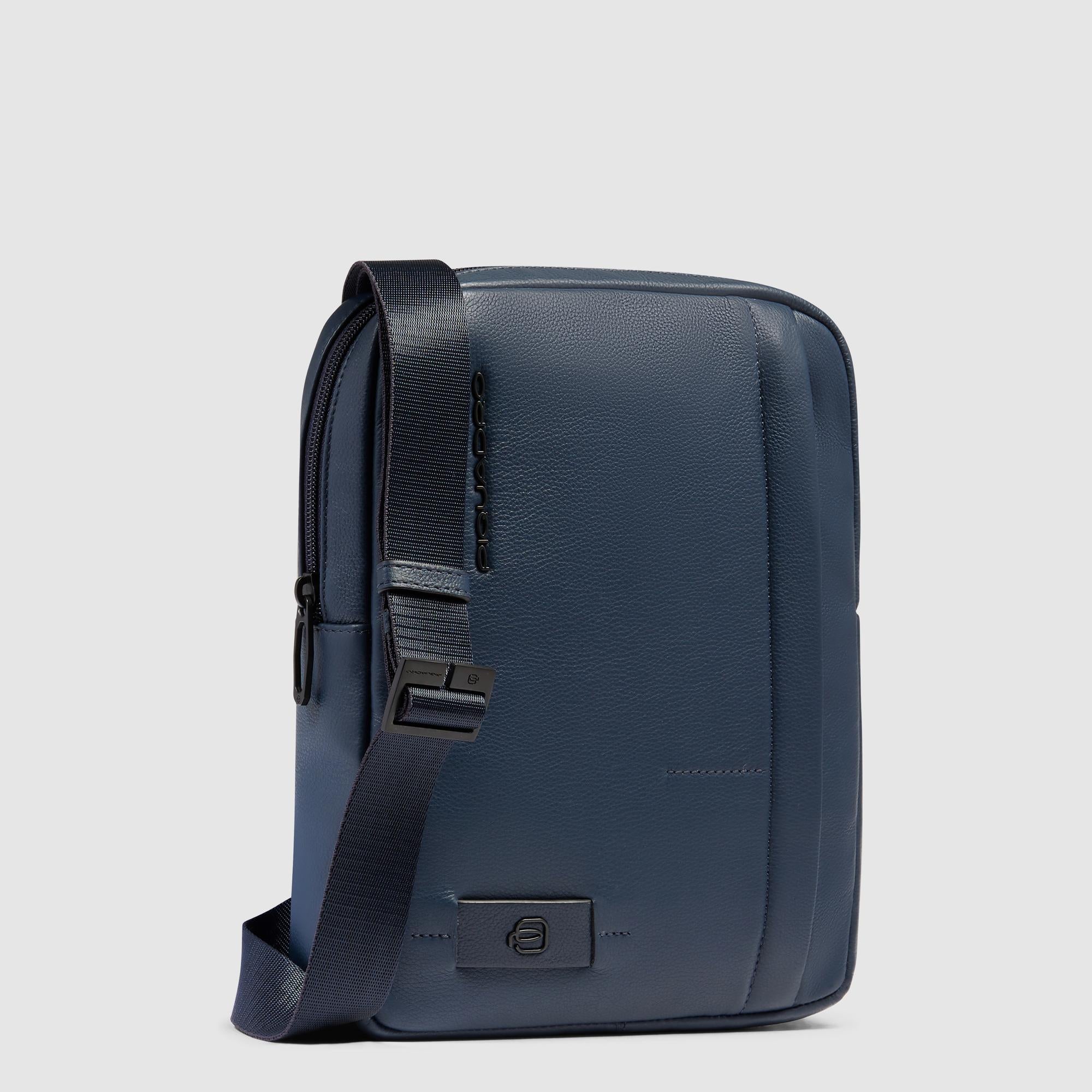 Piquadro Urban Borsello Leder Blau iPad RFID Herren