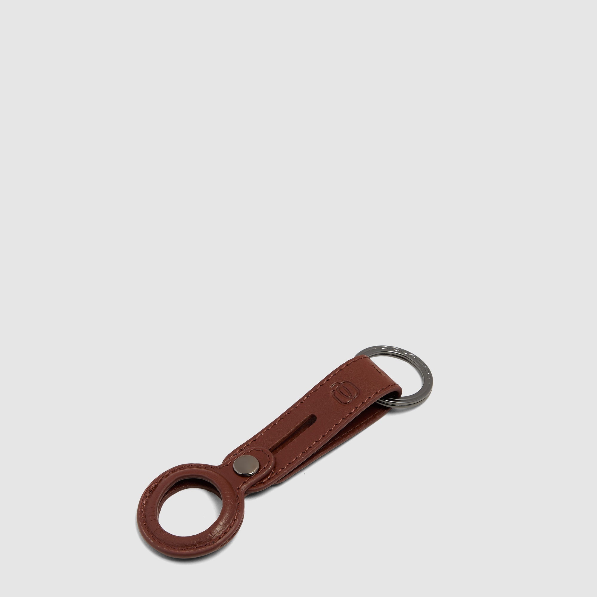 Piquadro Connequ AirTag Anhänger Leder Blau Schlüsselring