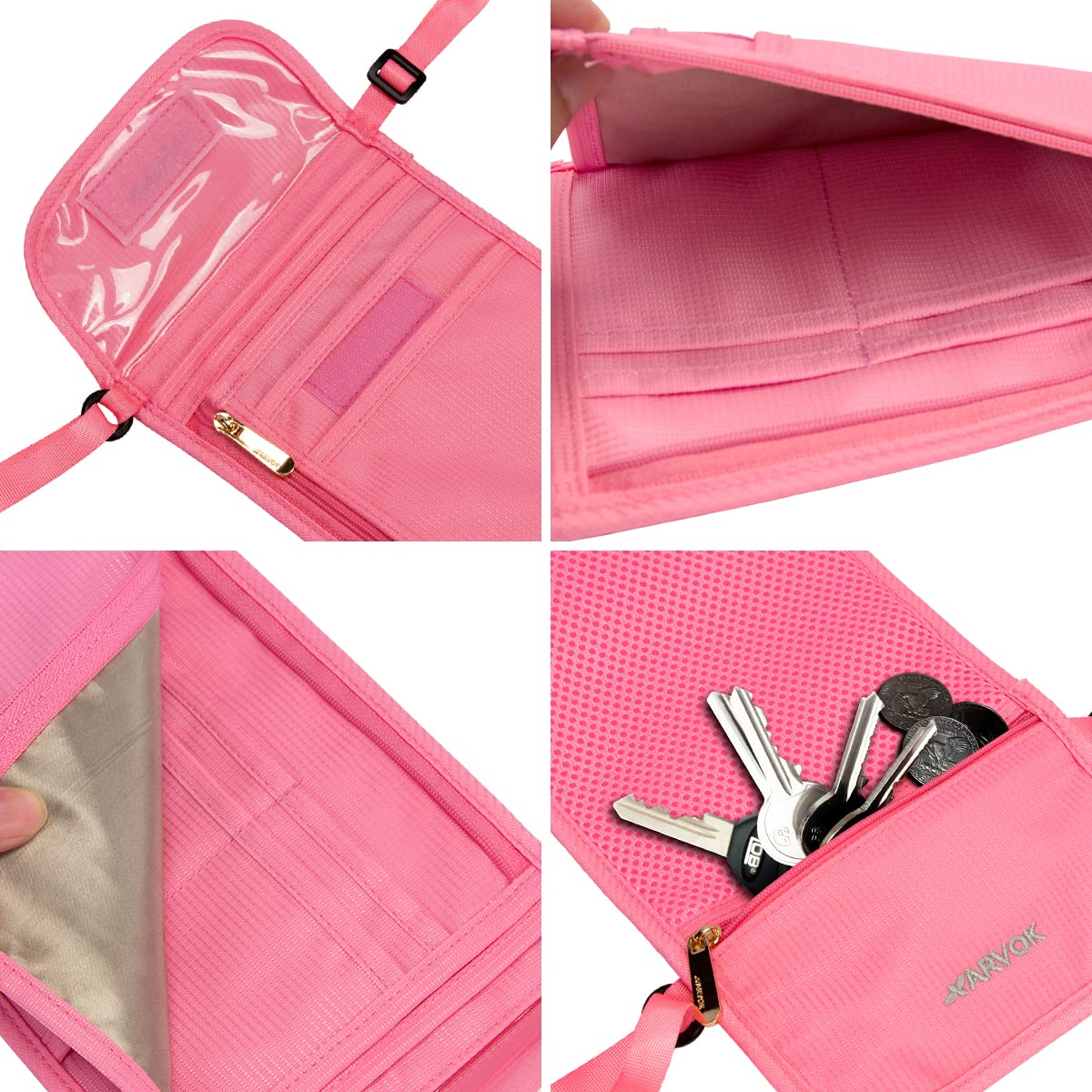 ARVOK Travel Accessories Brustbeutel RFID 10 Fächer schwarz