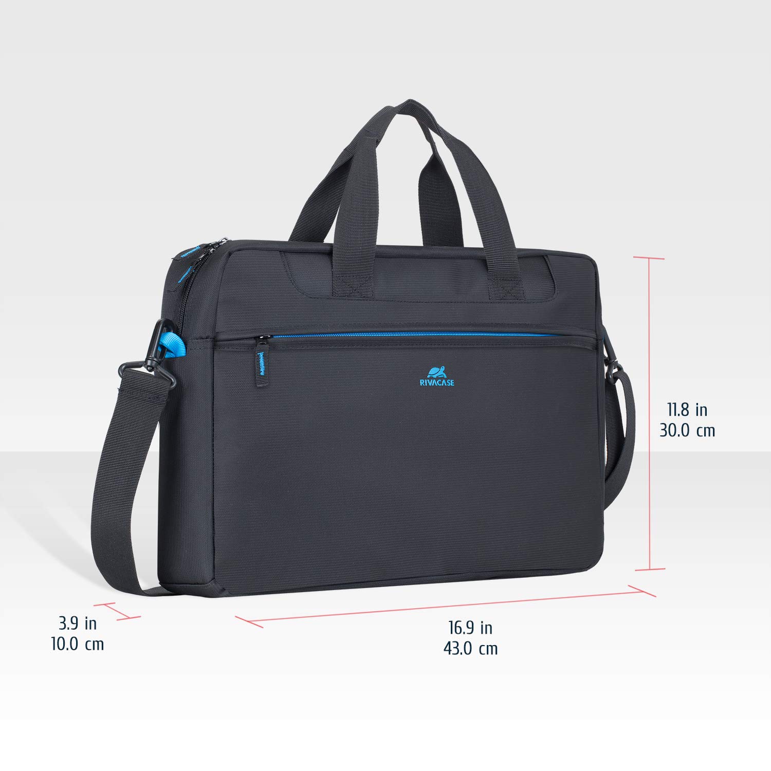 RIVACASE Tiergarten Laptoptasche 16 Zoll Schwarz